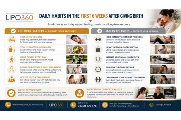 What to Do (and Avoid) in the First 6 Weeks After Giving Birth To Avoid Diastasis Recti 3 First 6 Weeks After Giving Birth To Avoid Diastasis Recti Romford : Daily Habits in the First 6 Weeks After Giving Birth