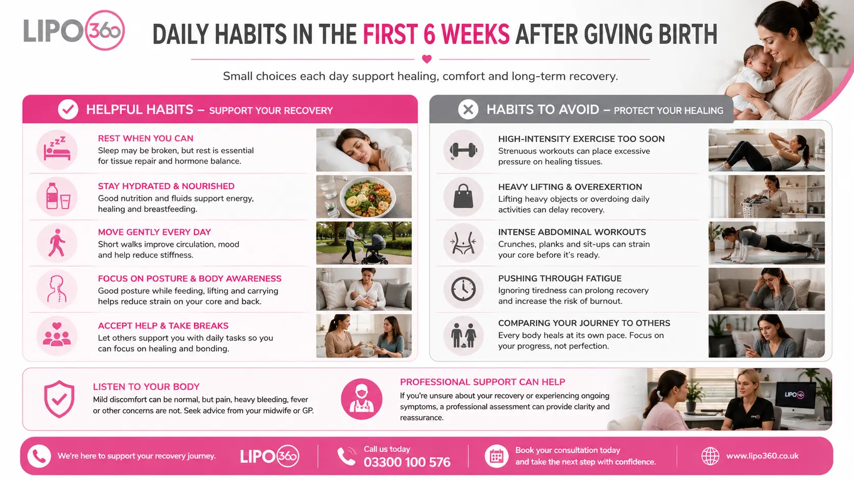 What to Do (and Avoid) in the First 6 Weeks After Giving Birth To Avoid Diastasis Recti 3 First 6 Weeks After Giving Birth To Avoid Diastasis Recti Romford : Daily Habits in the First 6 Weeks After Giving Birth